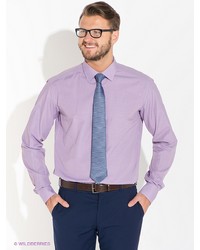 Мужская светло-фиолетовая рубашка с длинным рукавом от Bazioni