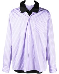 Мужская светло-фиолетовая рубашка с длинным рукавом от Botter