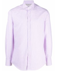 Мужская светло-фиолетовая рубашка с длинным рукавом от Brunello Cucinelli