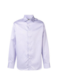 Мужская светло-фиолетовая рубашка с длинным рукавом от Canali