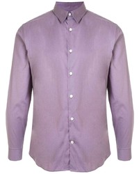 Мужская светло-фиолетовая рубашка с длинным рукавом от Cerruti 1881