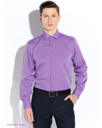 Мужская светло-фиолетовая рубашка с длинным рукавом от Conti Uomo