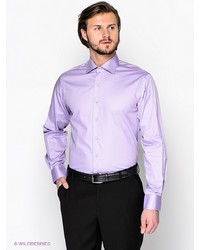 Мужская светло-фиолетовая рубашка с длинным рукавом от Donatto