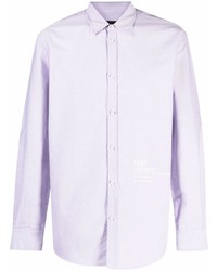 Мужская светло-фиолетовая рубашка с длинным рукавом от DSQUARED2