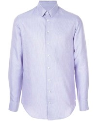 Мужская светло-фиолетовая рубашка с длинным рукавом от Giorgio Armani
