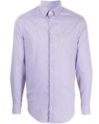 Мужская светло-фиолетовая рубашка с длинным рукавом от Giorgio Armani