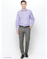 Мужская светло-фиолетовая рубашка с длинным рукавом от Hans Grubber
