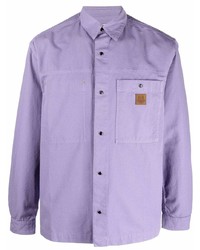 Мужская светло-фиолетовая рубашка с длинным рукавом от Kenzo