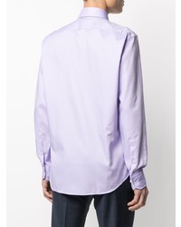 Мужская светло-фиолетовая рубашка с длинным рукавом от BOSS