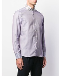 Мужская светло-фиолетовая рубашка с длинным рукавом от Etro
