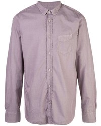 Мужская светло-фиолетовая рубашка с длинным рукавом от Officine Generale