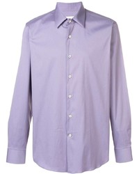 Мужская светло-фиолетовая рубашка с длинным рукавом от Prada