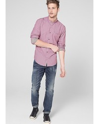 Мужская светло-фиолетовая рубашка с длинным рукавом от s.Oliver