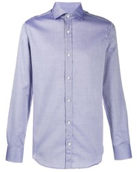 Мужская светло-фиолетовая рубашка с длинным рукавом от Z Zegna