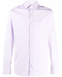 Мужская светло-фиолетовая рубашка с длинным рукавом от Z Zegna