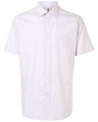 Мужская светло-фиолетовая рубашка с коротким рукавом в клетку от Kent & Curwen