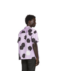 Мужская светло-фиолетовая рубашка с коротким рукавом с цветочным принтом от Saturdays Nyc
