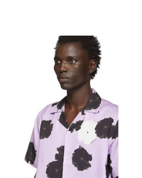 Мужская светло-фиолетовая рубашка с коротким рукавом с цветочным принтом от Saturdays Nyc