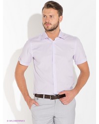 Мужская светло-фиолетовая рубашка с коротким рукавом от Bazioni