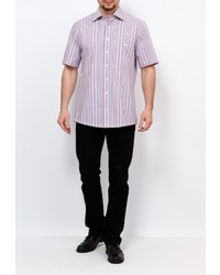 Мужская светло-фиолетовая рубашка с коротким рукавом от Berthier