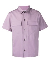 Мужская светло-фиолетовая рубашка с коротким рукавом от Bottega Veneta