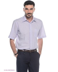 Мужская светло-фиолетовая рубашка с коротким рукавом от Conti Uomo