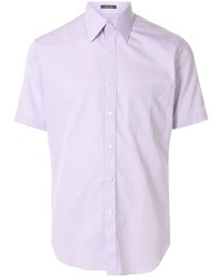 Мужская светло-фиолетовая рубашка с коротким рукавом от D'urban