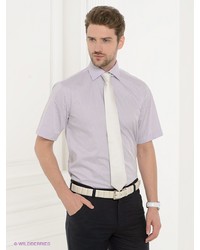 Мужская светло-фиолетовая рубашка с коротким рукавом от Donatto