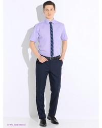 Мужская светло-фиолетовая рубашка с коротким рукавом от Favourite