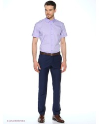 Мужская светло-фиолетовая рубашка с коротким рукавом от Greg Horman