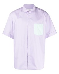 Мужская светло-фиолетовая рубашка с коротким рукавом от Ih Nom Uh Nit