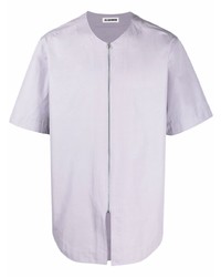 Мужская светло-фиолетовая рубашка с коротким рукавом от Jil Sander