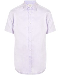 Мужская светло-фиолетовая рубашка с коротким рукавом от Kent & Curwen