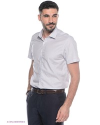 Мужская светло-фиолетовая рубашка с коротким рукавом от MONDIGO