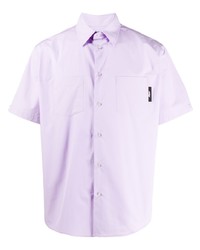 Мужская светло-фиолетовая рубашка с коротким рукавом от MSGM