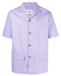 Мужская светло-фиолетовая рубашка с коротким рукавом от Nanushka