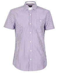 Мужская светло-фиолетовая рубашка с коротким рукавом от Oodji