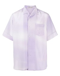 Мужская светло-фиолетовая рубашка с коротким рукавом от SAMUEL GUÌ YANG