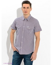 Мужская светло-фиолетовая рубашка с коротким рукавом от Wrangler
