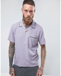 Мужская светло-фиолетовая рубашка от Asos