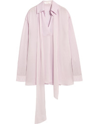 Светло-фиолетовая сатиновая блузка от Chloé