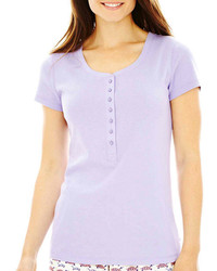 Светло-фиолетовая футболка на пуговицах