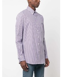 Мужская светло-фиолетовая футболка-поло в горизонтальную полоску от Polo Ralph Lauren