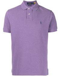 Мужская светло-фиолетовая футболка-поло с вышивкой от Polo Ralph Lauren