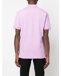 Мужская светло-фиолетовая футболка-поло с принтом от Philipp Plein