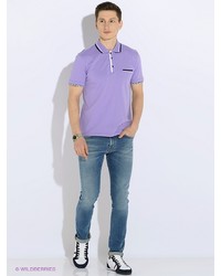 Мужская светло-фиолетовая футболка-поло от Fine Joyce