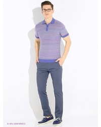 Мужская светло-фиолетовая футболка-поло от Gualtiero