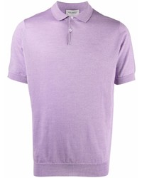 Мужская светло-фиолетовая футболка-поло от John Smedley