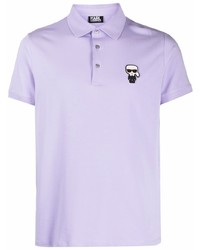 Мужская светло-фиолетовая футболка-поло от Karl Lagerfeld