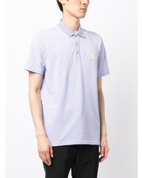 Мужская светло-фиолетовая футболка-поло от BOSS